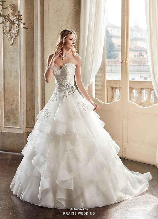 This timeless royal-inspired gown from Eddy K is dreamy sophistication at its best!