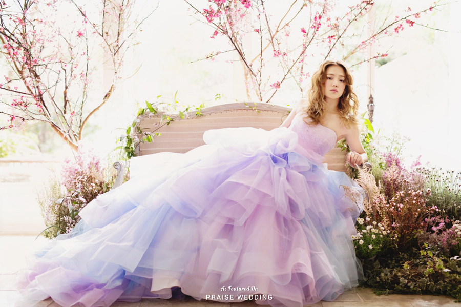This pastel lavender gown from Fiore Bianca is making us swoon!