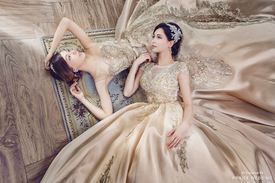 These golden gowns from Royal Wed are enchanting us with glamour and romance!
