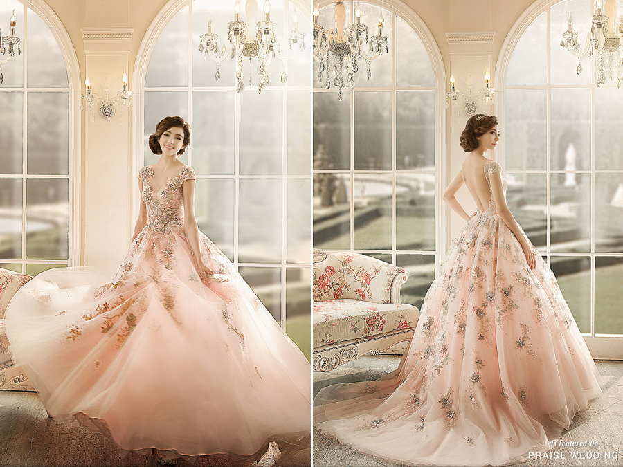 Romantic, sweet, and splendidly elegant, this pink gown from Catherine Wedding  is beyond incredible! 