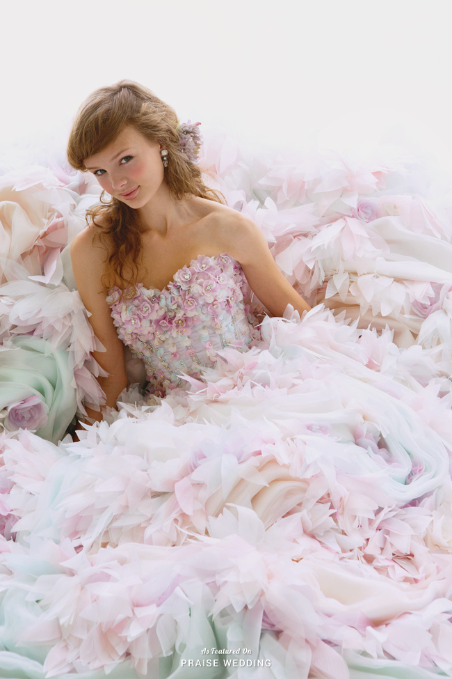 Now this pastel gown from Tutu Dress is a real floral-inspired creation!