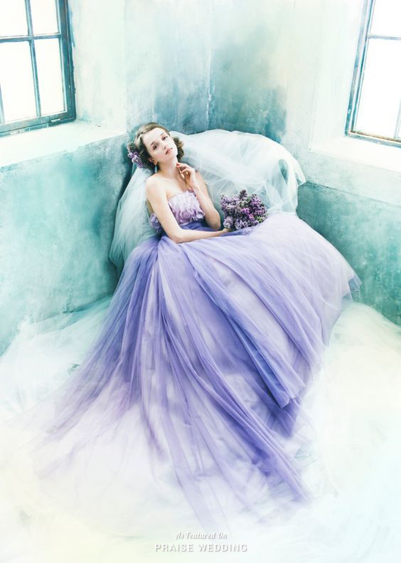 This ethereal lavender gown from Novarese must be out of a fairy tale!