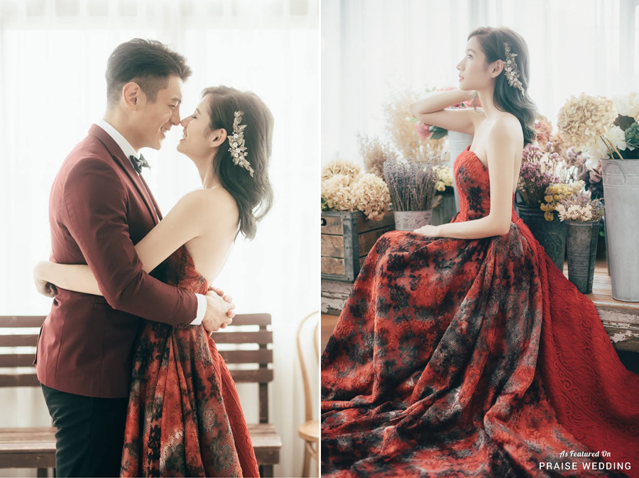 A super stylish couple and their chic engagement photos overflowing with elegant romance!