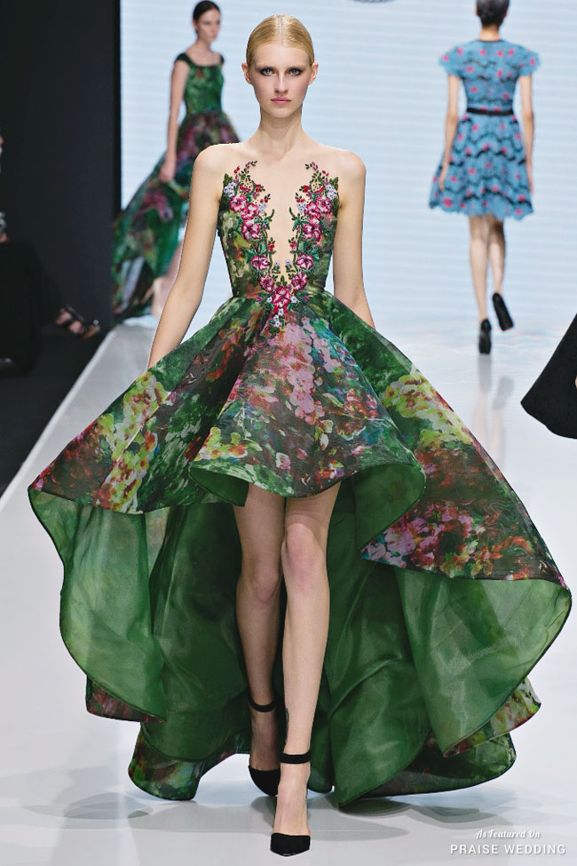 This forest-inspired gown from Michael Cinco is enchanting us with glamour and romance!