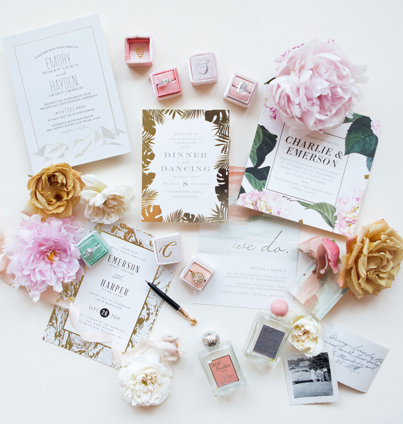 Customize totally-you wedding invitation suite with stylish options on Minted!