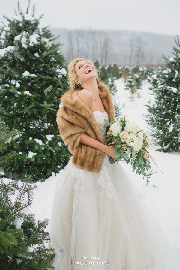 What's more romantic than a white Christmas wedding? Share the joy!