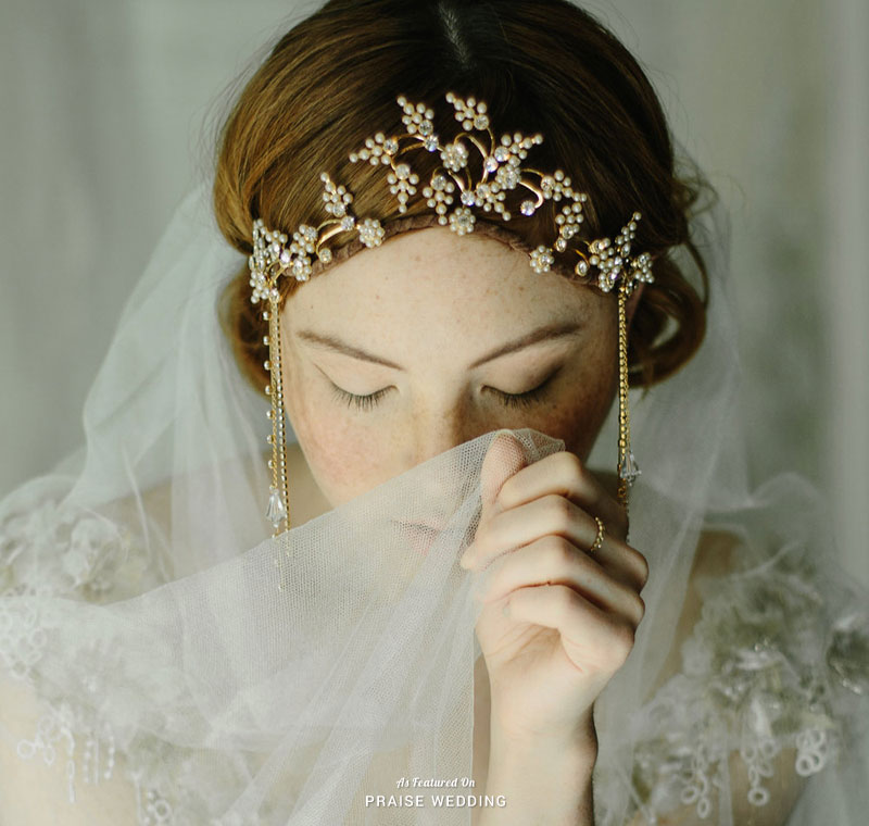 Utterly blown away by this chic vintage-inspired bridal headpiece from Erica Elizabeth!