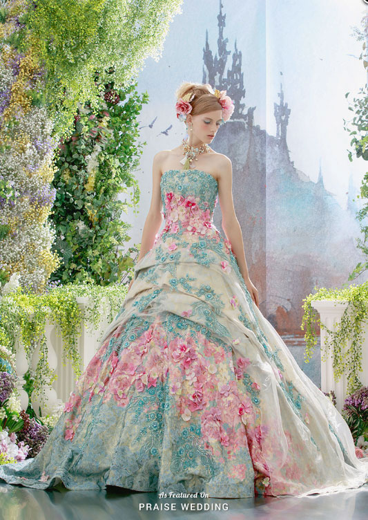Dramatic floral gowns never disappoint, especially this one from Stella de Libero!