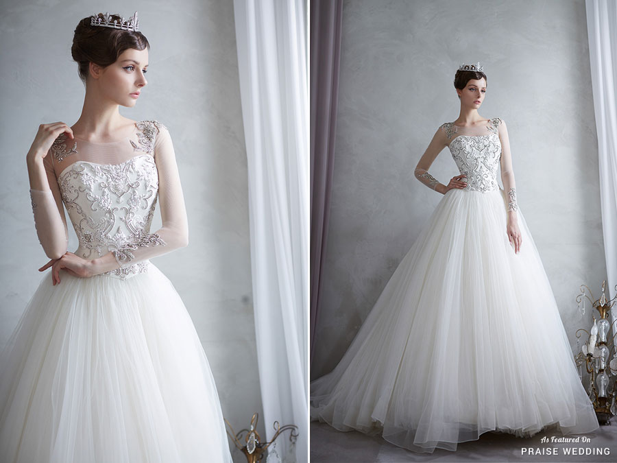 This wedding dress from Ray & Co. featuring classic embroideries and lavish detailing is a work of art!