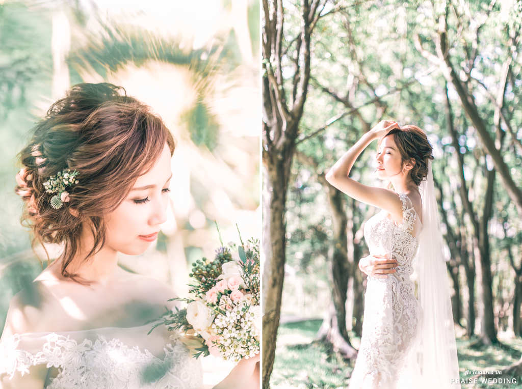 Effortlessly beautiful bridal portrait overflowing with organic romance!  