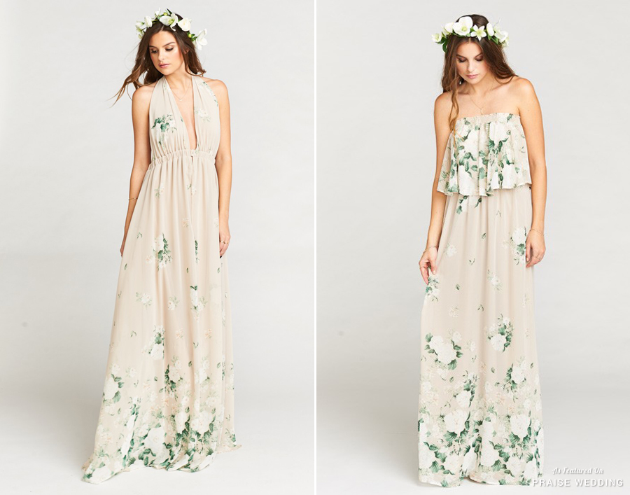 Bridesmaid dresses inspired by the bouquet toss? Yes! We are so in love with these new looks from Show Me Your Mumu!