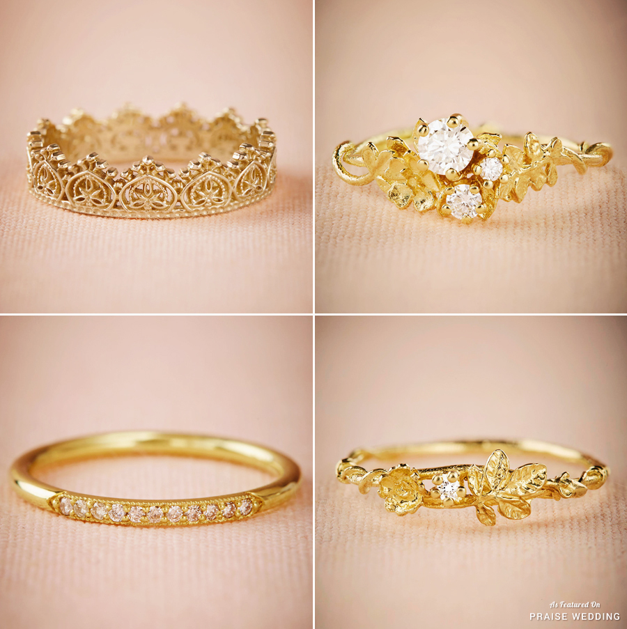The new ring collection from BHLDN featuring 14K gold vintage-inspired designs handmade with love is downright droolworthy! 