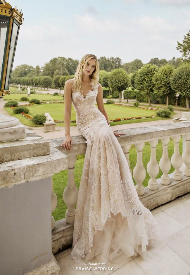 Incredibly romantic and filled with sophisticated, fashion-forward detailing, this gown from Lian Rokman's latest collection is better than a fairytale!