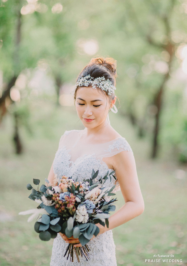 Refreshing bridal portrait with impeccable style! 