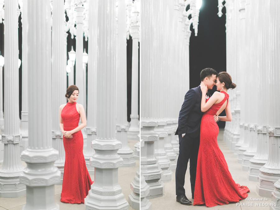 A love-filled prewedding portrait overflowing with classic elegance!