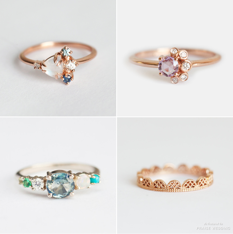 Fawning over these vintage-inspired engagement rings from MinimalVS!