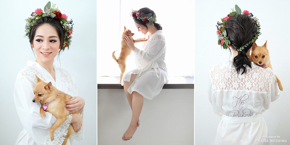 Attention pet lovers! You NEED a photo session like this with your furry friend on the special day (just coz they are part of what makes our lives special)!