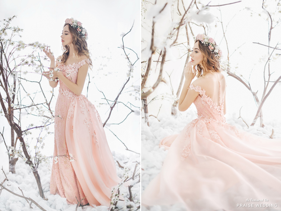 This lovely pink floral gown from NV The Label has captivated us all!