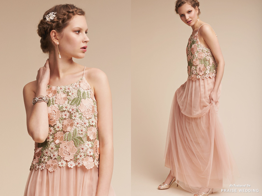 A romantic two-piece mix and match gown blooming with love! 