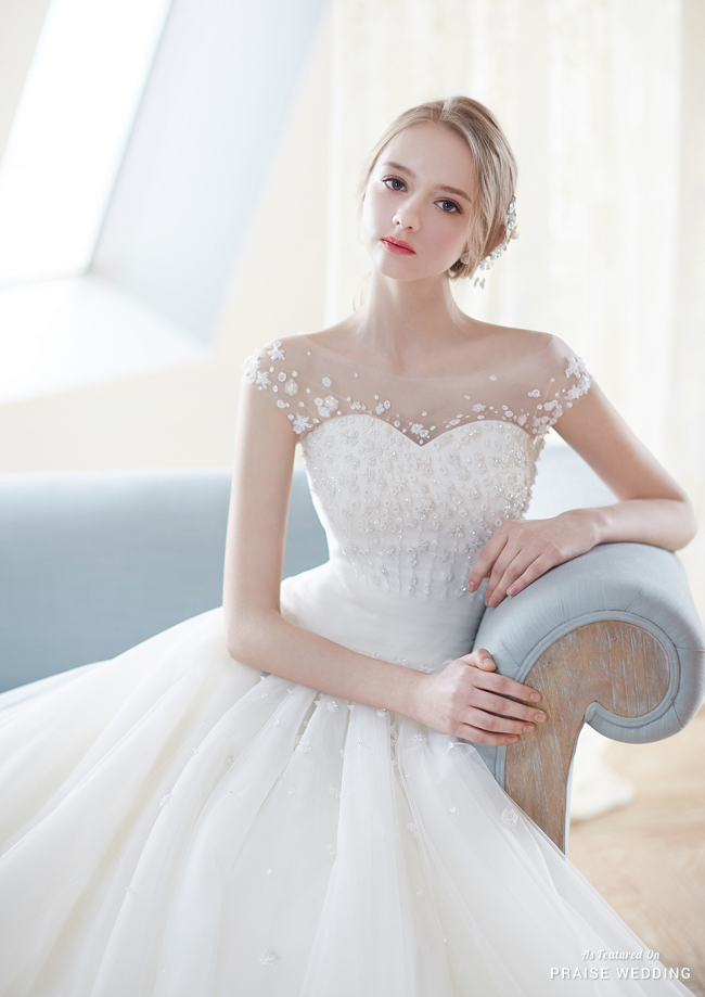 How chic is this neckline design? A beautiful gown from BJ Hestia ...